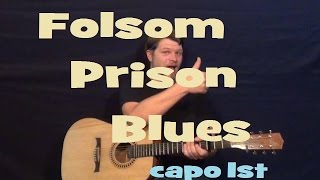 Folsom Prison Blues Johnny Cash Easy Strum Guitar Lesson  How to Play Country Feel [upl. by Ylloj]