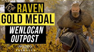 🥇 EASY STEALTH GOLD  Wenlocan Outpost Trial of the RAVEN  Mastery Challenge Tips  AC Valhalla [upl. by Jesher358]