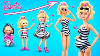 Barbie Growing Up 30 Dolls DIYs [upl. by Naitsihc]