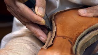 Making Handmade Oxford Shoes in Deep Wine Color [upl. by Eiramlatsyrc579]