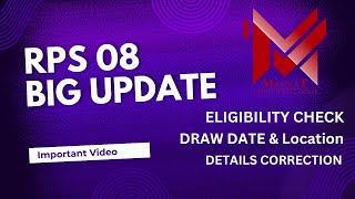 RPS 08 Big Update  Eligibility Check  Draw Date amp Location yamunaexpresswayauthority newscheme [upl. by Eilsek]