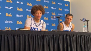 UCLA guards Trent Perry Kobe Johnson after 8047 win over Cal State Fullerton 1122 [upl. by Chip]