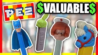 10 PEZ CANDY DISPENSERS WORTH MONEY  VINTAGE ITEMS TO LOOK FOR AT THRIFT STORES [upl. by Sebbie]