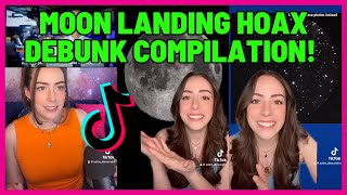 Moon landing hoax debunking videos TikTok compilation by Astro Alexandra [upl. by Enirod]