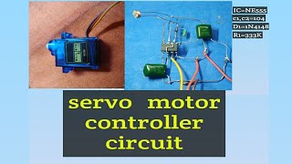 How to make Servo Motor Controller Circuit with sensor input  Without Arduino [upl. by Keverian]