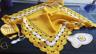 Mantas para bebe Tejidas En Crochet [upl. by Domenic381]