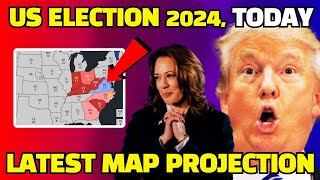 US Election 2024 Night Map Prediction in Election Polls Newest Map Projection [upl. by Hammock]