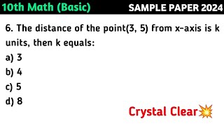 The distance of the point3 5 from xaxis is k units then k equals a 3 b 4 c 5 d 8 [upl. by Ruthy153]