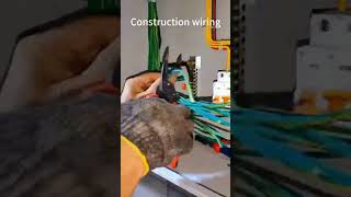 Construction wiringwire wiring electrician cable work voltage tester viralvideo electrical [upl. by Angrist]