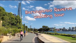 🇦🇺 A walk to Barangaroo Reserve from Hickson Road Reserve with Sydney Harbour views 🥰 [upl. by Donohue681]