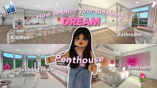 How To BUILD your DREAM BLOXBURG PENTHOUSE Super Easy 🏙️ [upl. by Halak]