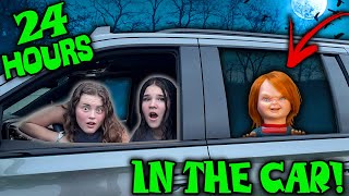 24 Hours In The CAR With My BEST FRIEND Beware Of Chucky [upl. by Imoyn418]