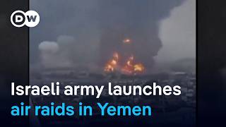 Israels military says it launched strikes against Houthi targets in Yemen  DW News [upl. by Reahard461]