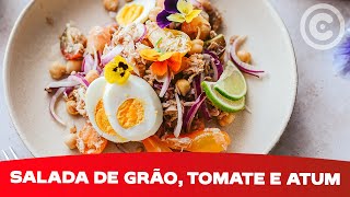 Salada de Grão Tomate e Atum Combinação Perfeita de Sabor e Saúde [upl. by Nereil273]