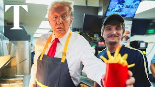 LIVE Donald Trump visits McDonald’s on MAGA tour of Pennsylvania [upl. by Krahling986]