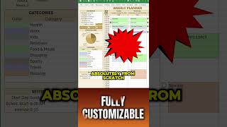 How To Create A Weekly Planner In Excel  FROM SCRATCH [upl. by Oag]