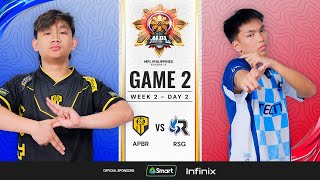 MPL PH S13  W2D2  APBR vs RSG  GAME 2 [upl. by Ainatit]