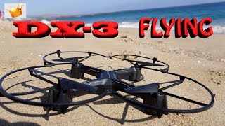 SHARPER IMAGE DX3 DRONE FLIGHT amp REVIEW [upl. by Dulcea315]