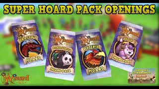 Wizard101  SUPER HOARD PACK OPENINGS [upl. by Akemaj]