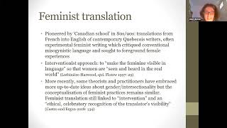 Feminist Translation Practices Historical Perspectives  Hilary Brown [upl. by Kreiker]