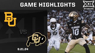 Baylor vs Colorado Highlights  2024 Big 12 Football [upl. by Eenal]