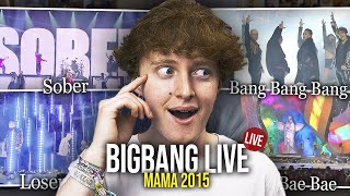 BIGBANG LIVE PERFORMANCES Sober in Malaysia Bae Bae Loser Bang Bang Bang  MAMA 2015 Reaction [upl. by Ynaffet]