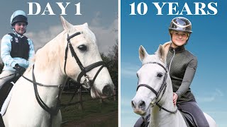 DAY 1 VS 10 YEARS WITH MY HEART HORSE [upl. by Airottiv478]