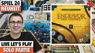 Endeavor Die Tiefsee  Solo Live Lets Play • SPIEL 24 Neuheit [upl. by Ylecic]