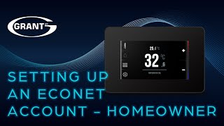 Grant Aerona Smart Controller  Setting Up and ecoNET Account for Homeowners [upl. by Flore]