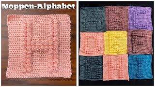 H   Alphabet Noppen häkeln  Schritt für Schritt  Anleitung  Babydecke  Babynamen  DIY [upl. by Eeroc]