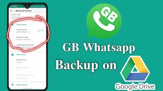 GB whatsapp backup on google drive  how to backup gb whatsapp backup  backup gbwhatsapp [upl. by Farris]