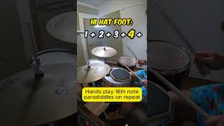 💪 Drumming LIMB INDEPENDENCE with paradiddles Beginner Drum Lesson shorts drumlessons paradiddle [upl. by Norraa]