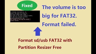 Fix The Volume is Too Big for Fat32 format failed Windows 11 10 [upl. by Knowlton]