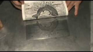 printing etchings with a bottle and special WB ink [upl. by Aira]