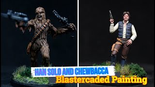 How To Paint Star Wars Shatterpoint Han Solo and Chewbacca [upl. by Nitsur525]