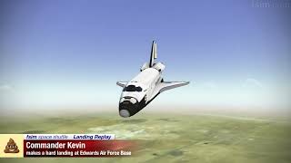 A hard landing at Edwards air force base [upl. by Mathre]