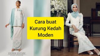 Cara draff pola KURUNG KEDAH MODEN [upl. by Shifra955]