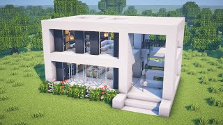 Minecraft  How to Build a Modern House Easy [upl. by Dyolf]