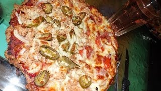 Pizza mit Thunfischboden low carb [upl. by Heimer]