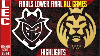 G2 vs MDK Highlights ALL GAMES  LEC Season Finals Lower FINAL  G2 Esports vs Mad Lions KOI [upl. by Aticilef]