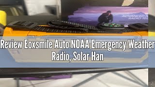 Review Eoxsmile Auto NOAA Emergency Weather Radio Solar Hand Crank RadioPortable Battery Operated [upl. by Norse]