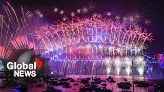 New Years 2023 Sydney Australia puts on extravagant fireworks show over harbour [upl. by Allebram221]