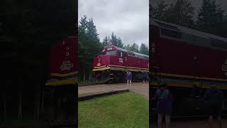 Agawa Canyon Railroad WAMX 110 K5la shave and a haircut hornshow [upl. by Leah]