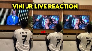 They filmed Vinicius Jrs Live Reaction of the Ballon Dor 😡 [upl. by Boaten518]