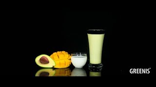 Greenis Blender Recipe Avocado Mango Smoothie [upl. by Bartel613]