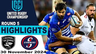 HIGHLIGHTS  Hollywoodbets Sharks vs DHL Stormers  United Rugby Championship 2024 [upl. by Ydak]