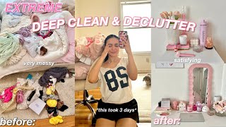 DEEP CLEANING an DECLUTTERING my room 2024🫧🧼 this will motivate you [upl. by Aramenta754]