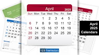 April 2025 Calendar  123FreeVectors [upl. by Eyot]