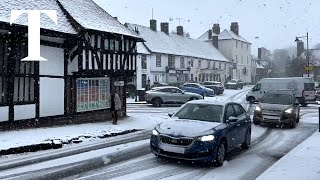 UK weather Snow falls in London and southeast [upl. by Hayidan]