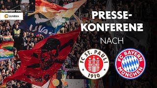 Die Pressekonferenz nach unserem Spiel gegen den FC Bayern München  Präsentiert von LichtBlick [upl. by Nawrocki]